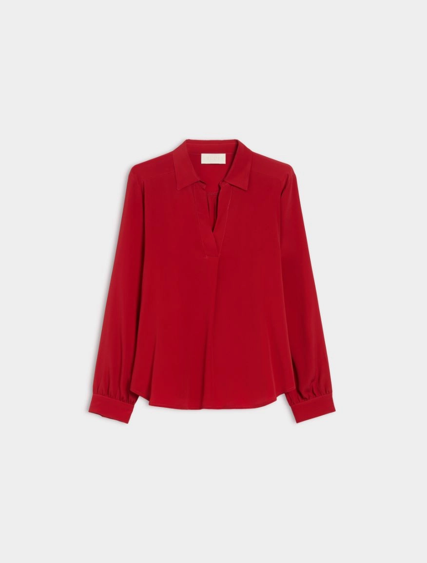 BLUSA IN MISTO SETA NASCO i blues - immagine 6