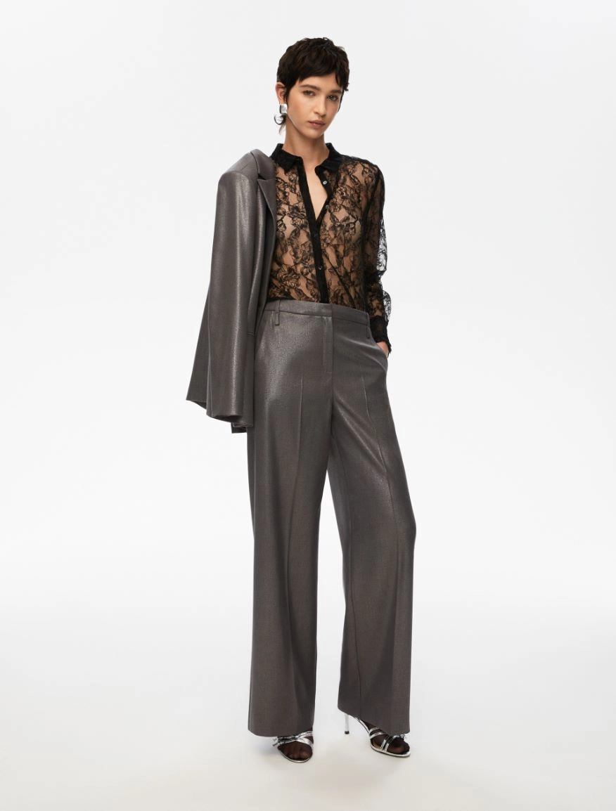 PANTALONI IN LAMÉ ARNES i blues - immagine 5