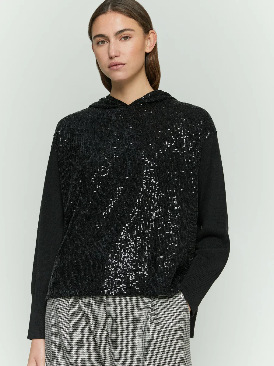 SNOB MAGLIA CON CAPPUCCIO IBLUES - immagine 5