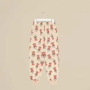 Pantalone in tuta beige con distributore cicche