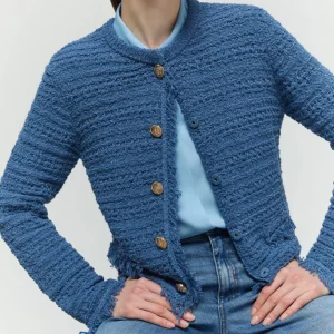 GINOSA CARDIGAN DRITTO IBLUES