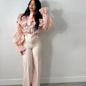 Pantalone elegant pink