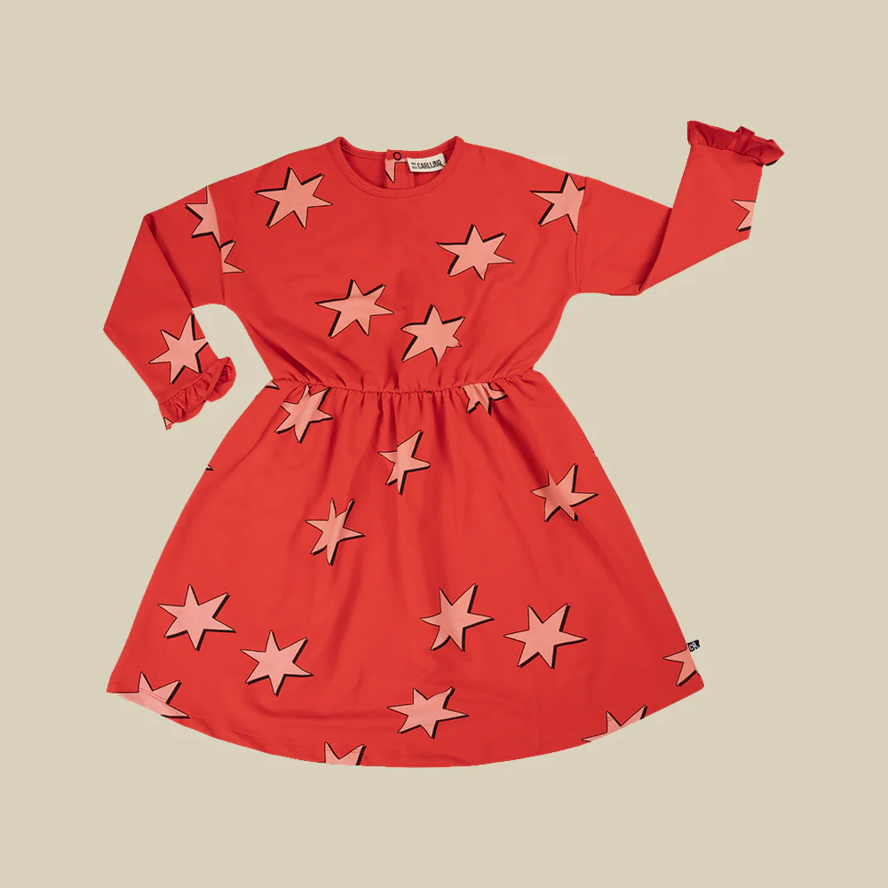 Vestito a maniche lunghe con fantasia Stars - immagine 2