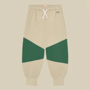 Pantalone della tuta color block verde