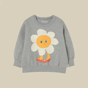 Felpa maniche lunghe con fiore