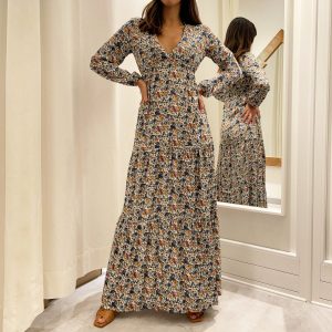 Wikini – Abito Lungo ML Fiori