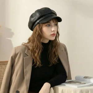 Berretto da donna 100% pelle La Parisienne