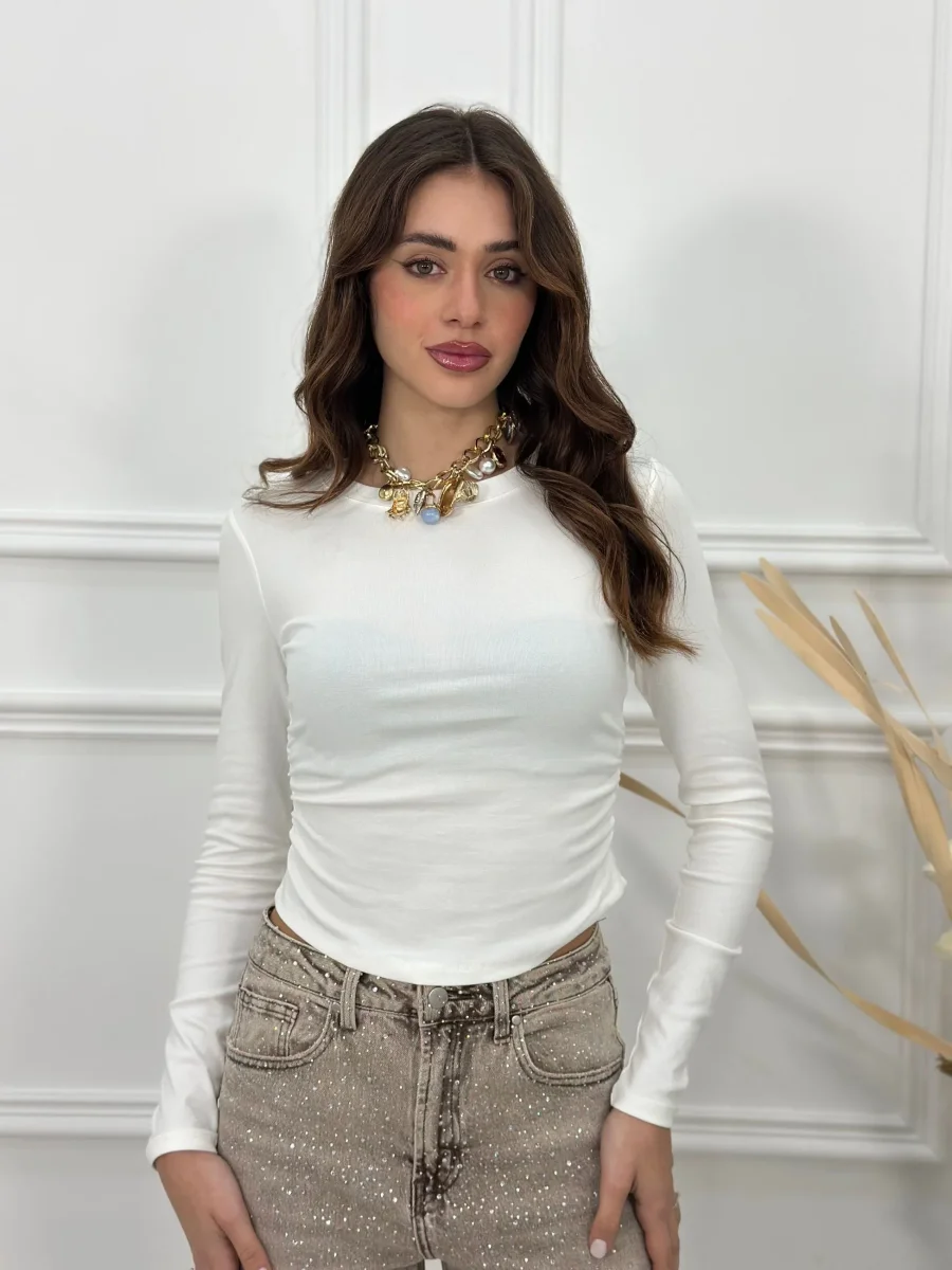 Maglia Crop Top Quality Z-7730 - immagine 6