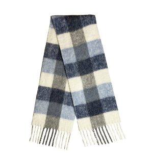 D’Aniello – Stola in Alpaca Quadretti Azzurro