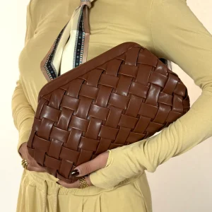 Clutch Intrecci Marrone