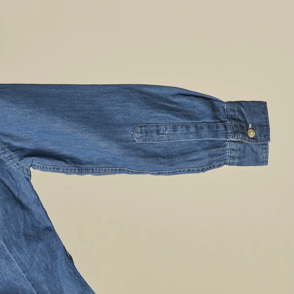 Camicia maniche lunghe in denim - immagine 4