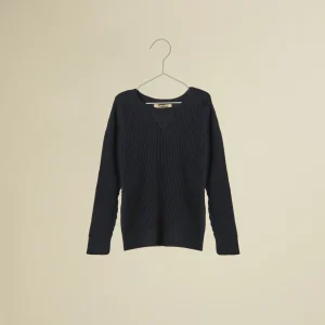 Maglione girocollo di cotone manica lunga