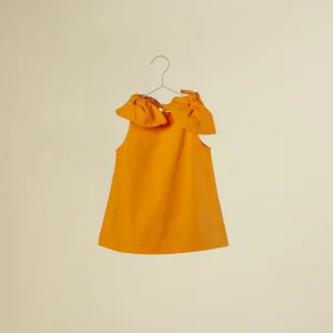 Top smanicato arancio