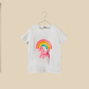 T-shirt bianca con palloncini