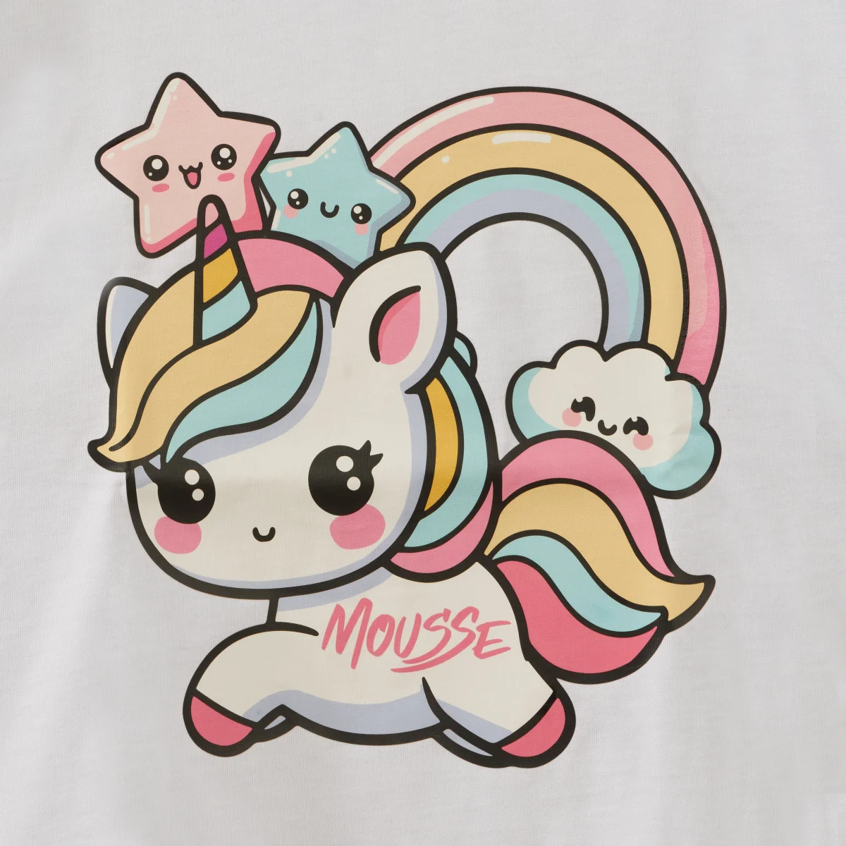 T-shirt bianca con unicorno - immagine 3