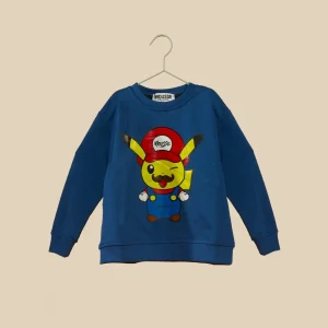 Felpa blu Pikamario