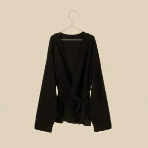 Cardigan in caldo cotone nero
