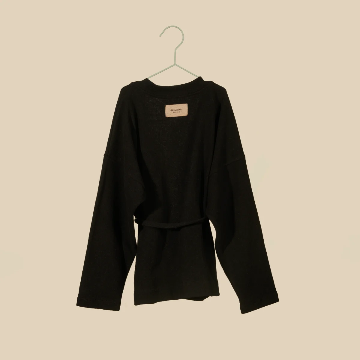 Cardigan in caldo cotone nero - immagine 4