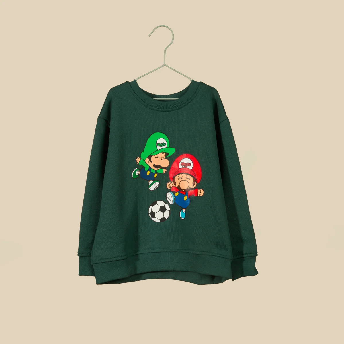 Felpa verde con Mario e Luigi - immagine 2