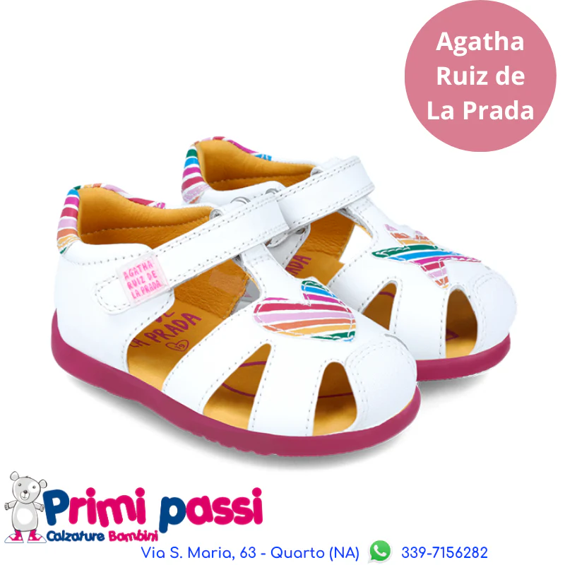 Ragnetto Primi Passi Bianco Cuore Multi