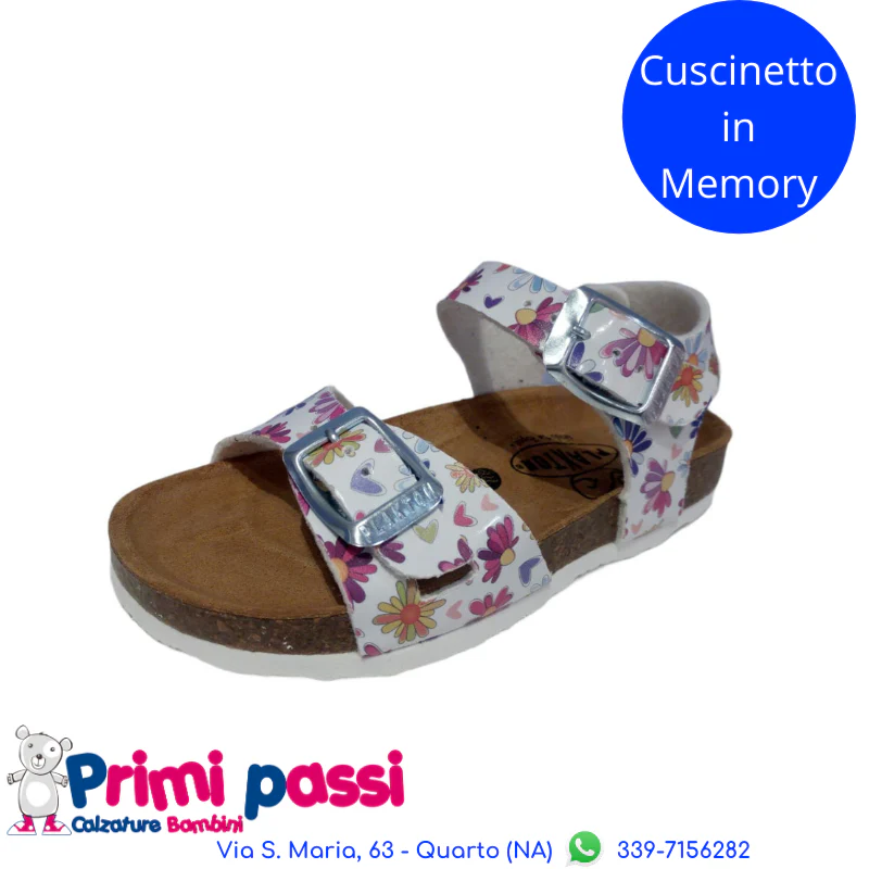 Sandali sughero Bianco/Fiori - immagine 2