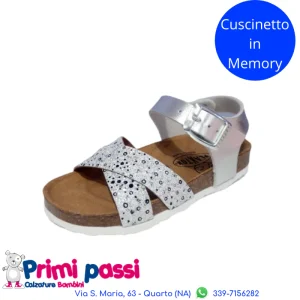 Sandali sughero Glitter Argento