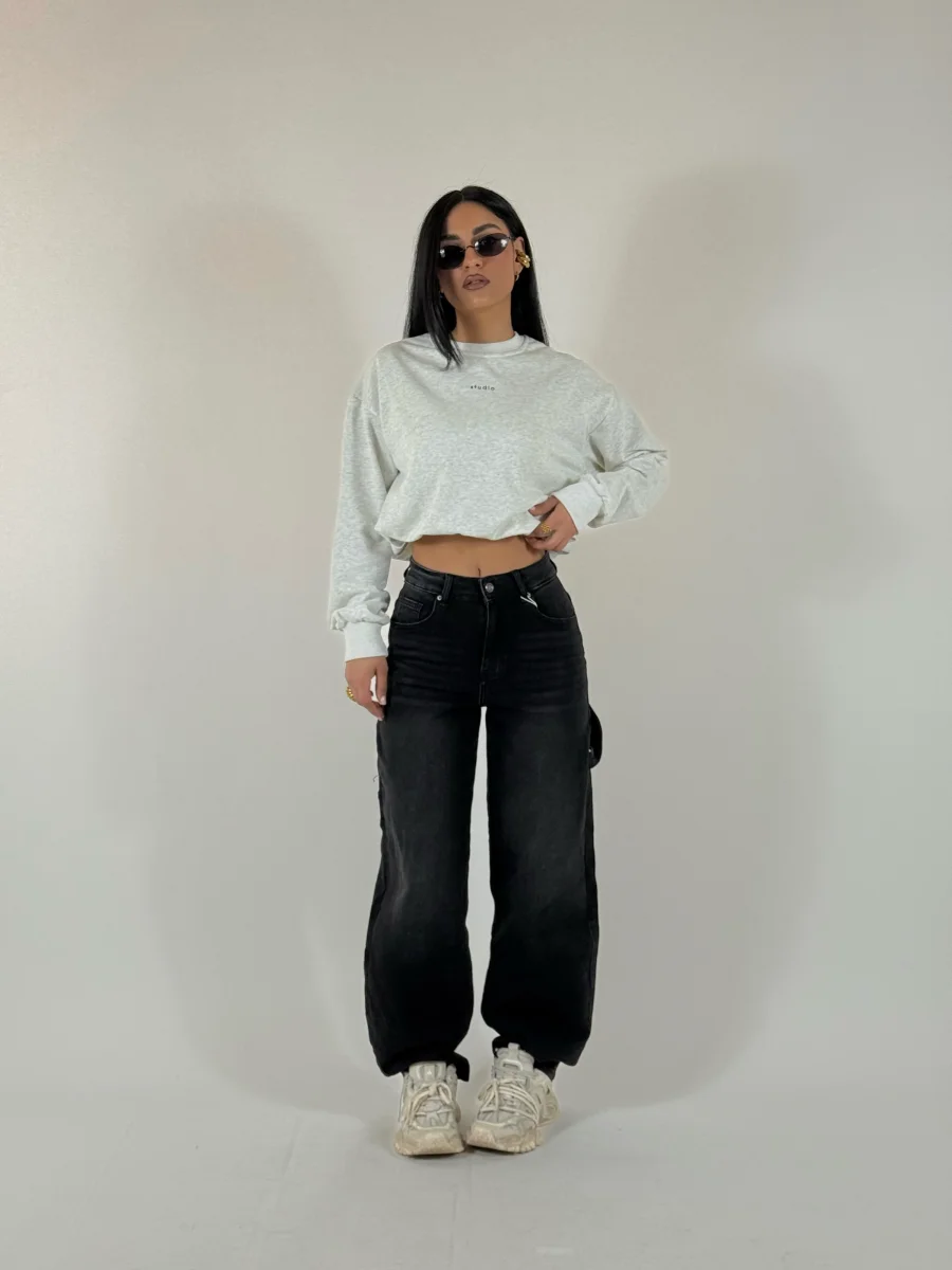 Jeans Balloon Nero Sfumato - immagine 4