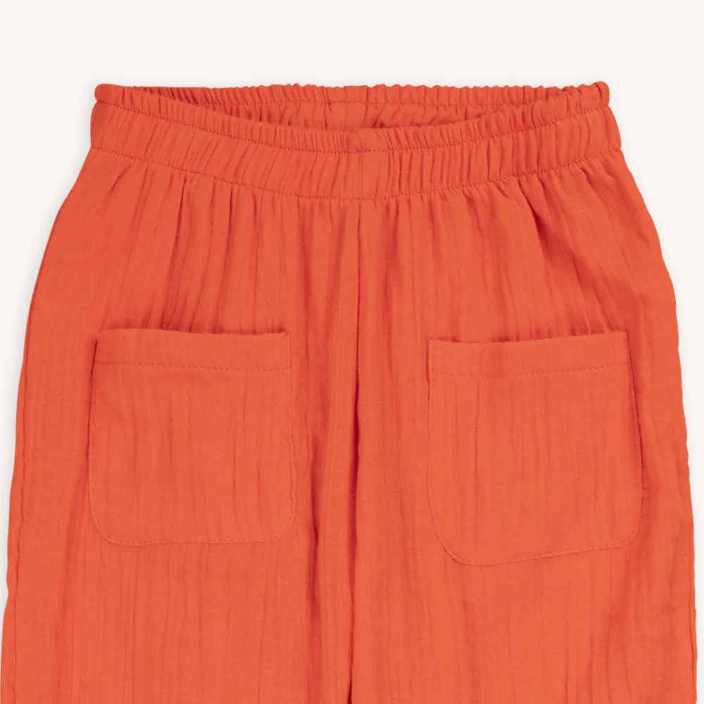 Pantalone chino rosso con tasche in cotone organico - immagine 5