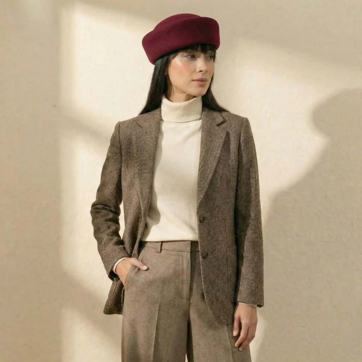 Berretto classico da donna in cotone La Parisienne - immagine 3