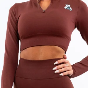 CROP TOP HARMONY MARRONE