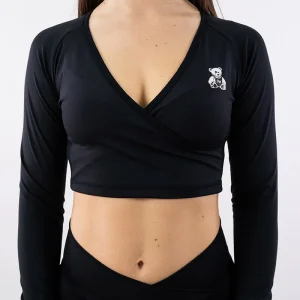 CROP TOP INTENSE NERO - MANICA LUNGA