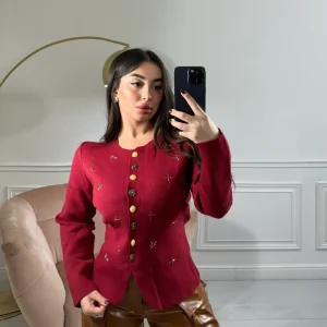 Maglia cross bordeaux