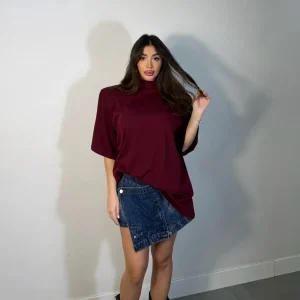 T-shirt maxi spallina