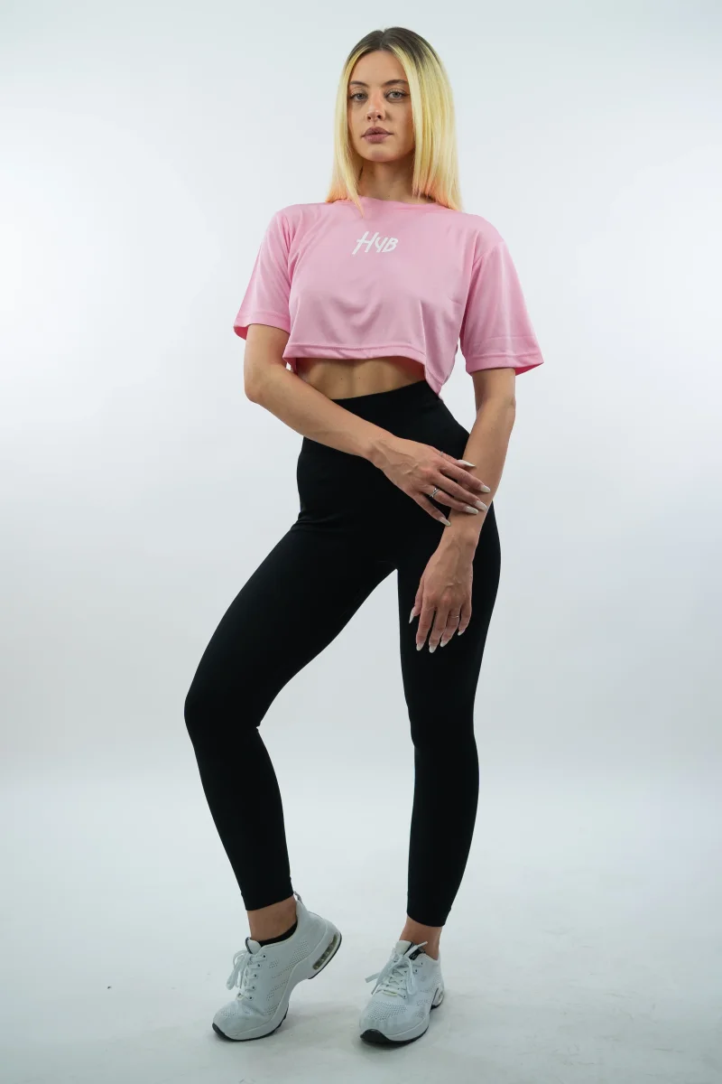 T-SHIRT CROP NOBODY ROSA - immagine 6