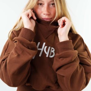 FELPA CROP ESSENZA MARRONE