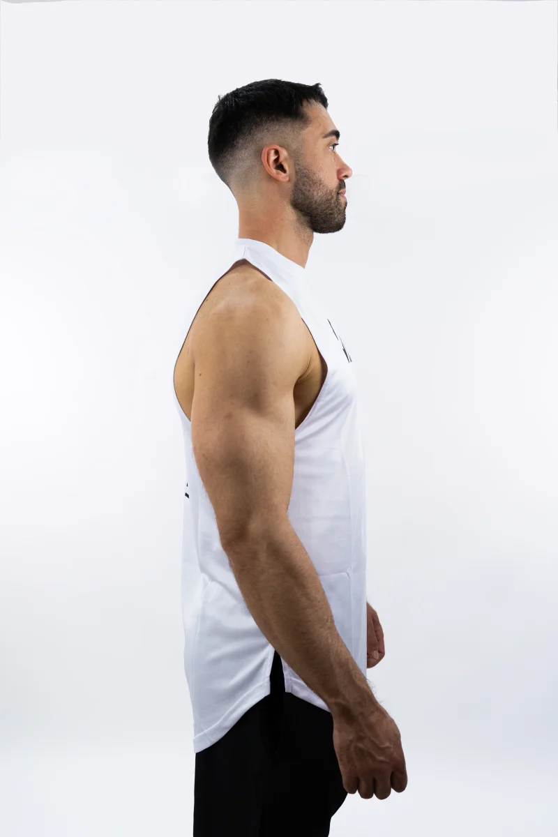 CANOTTA SMANICATA WAVE BIANCA - immagine 6