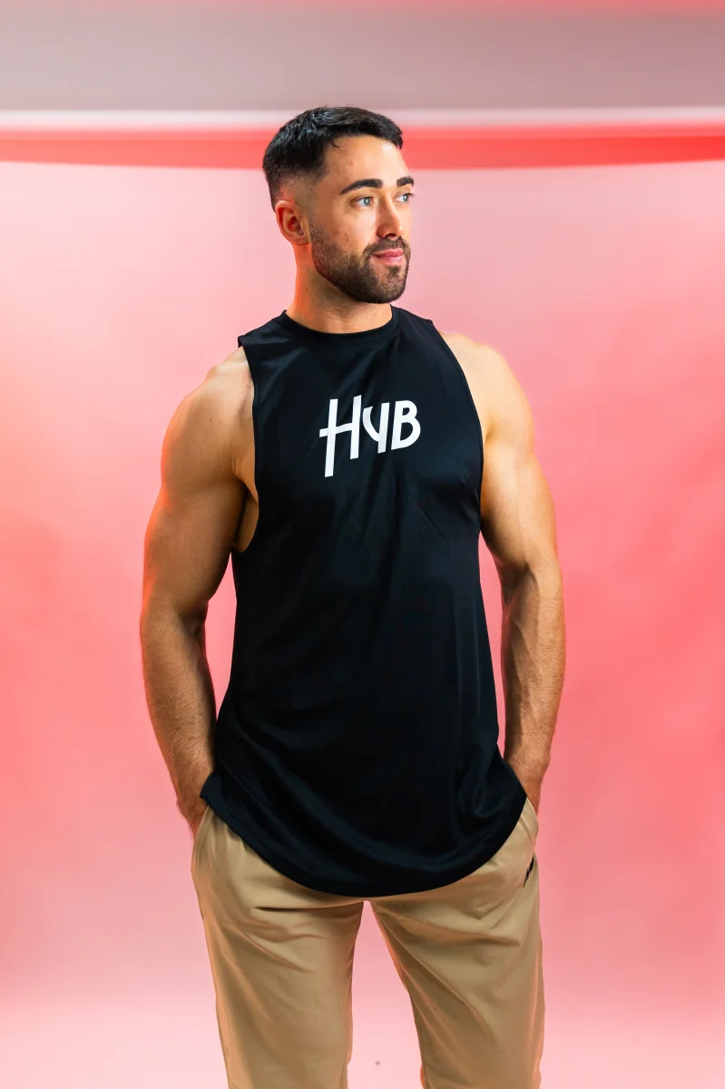 CANOTTA SMANICATA WAVE NERA - immagine 3