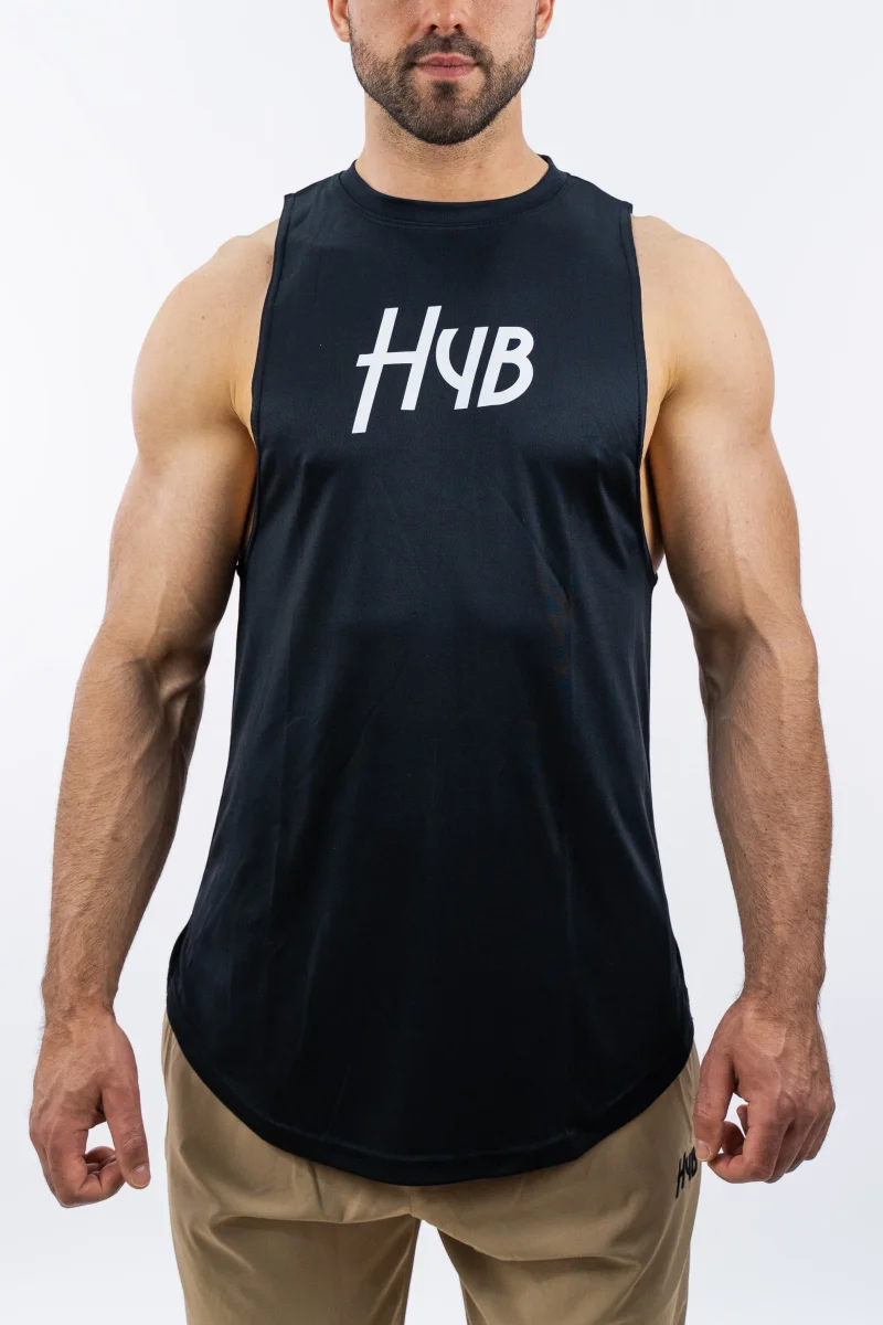 CANOTTA SMANICATA WAVE NERA - immagine 2