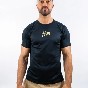 T-SHIRT PERFORMANCE NERA GOLD LOGO limited edition