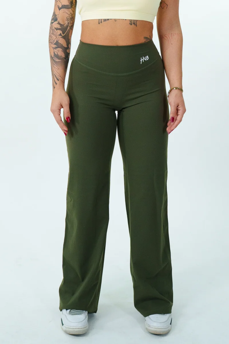 LEGGINGS PALAZZO RITUAL VERDE MILITARE - immagine 3