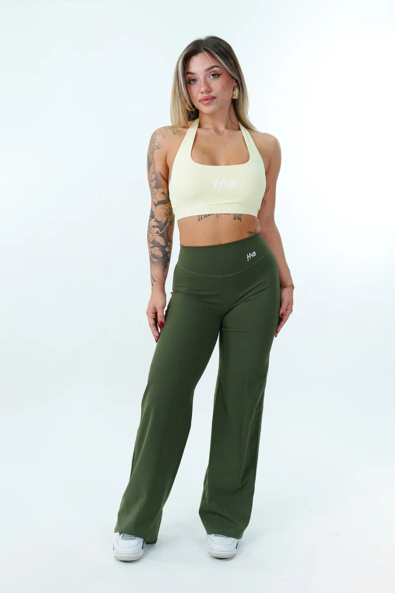 LEGGINGS PALAZZO RITUAL VERDE MILITARE - immagine 5