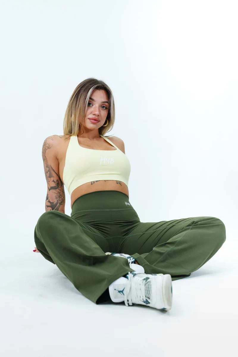 LEGGINGS PALAZZO RITUAL VERDE MILITARE - immagine 7