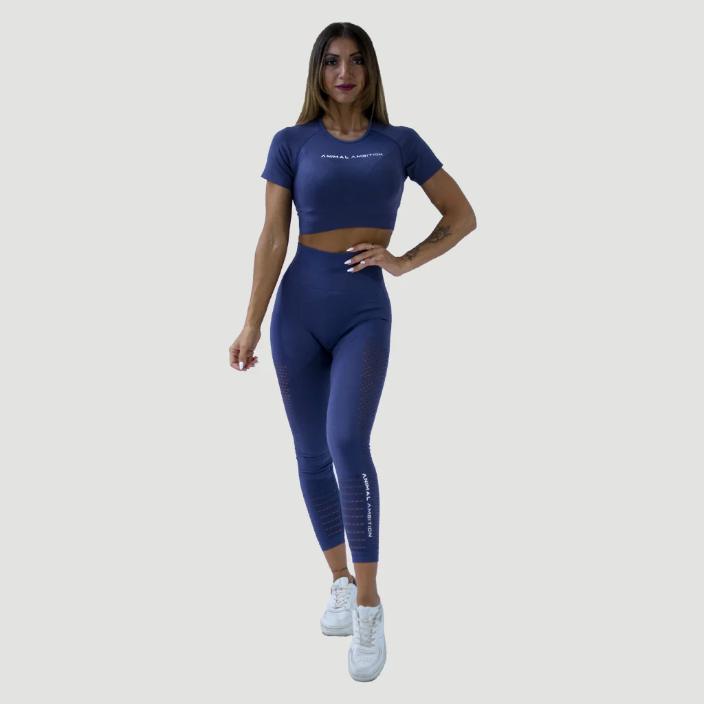 ESPERIA PROMO TOP MANICA CORTA+LEGGINGS BLU - immagine 5