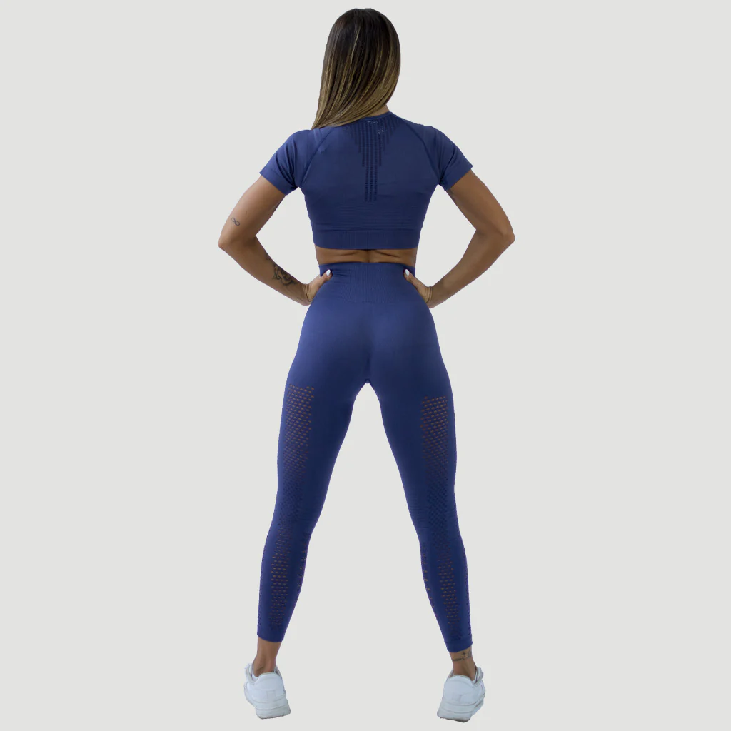 ESPERIA PROMO TOP MANICA CORTA+LEGGINGS BLU - immagine 6