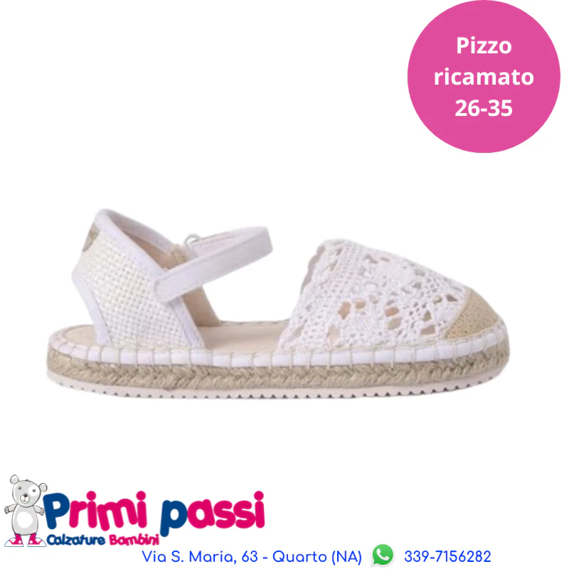 Espadrilas Ricamate Bianche (26-35) - immagine 2