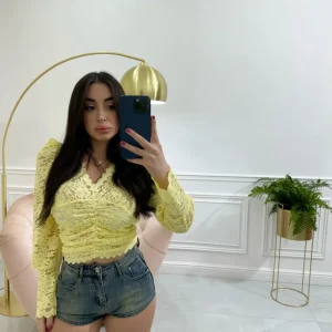 Maglia Macrame Gialla