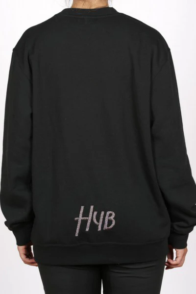 FELPA GLAMOUR NERA - immagine 4