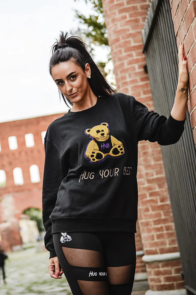 FELPA GLAMOUR NERA - immagine 2