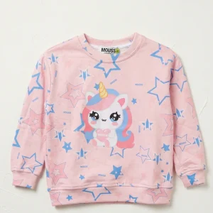 Felpa rosa Unicorn star