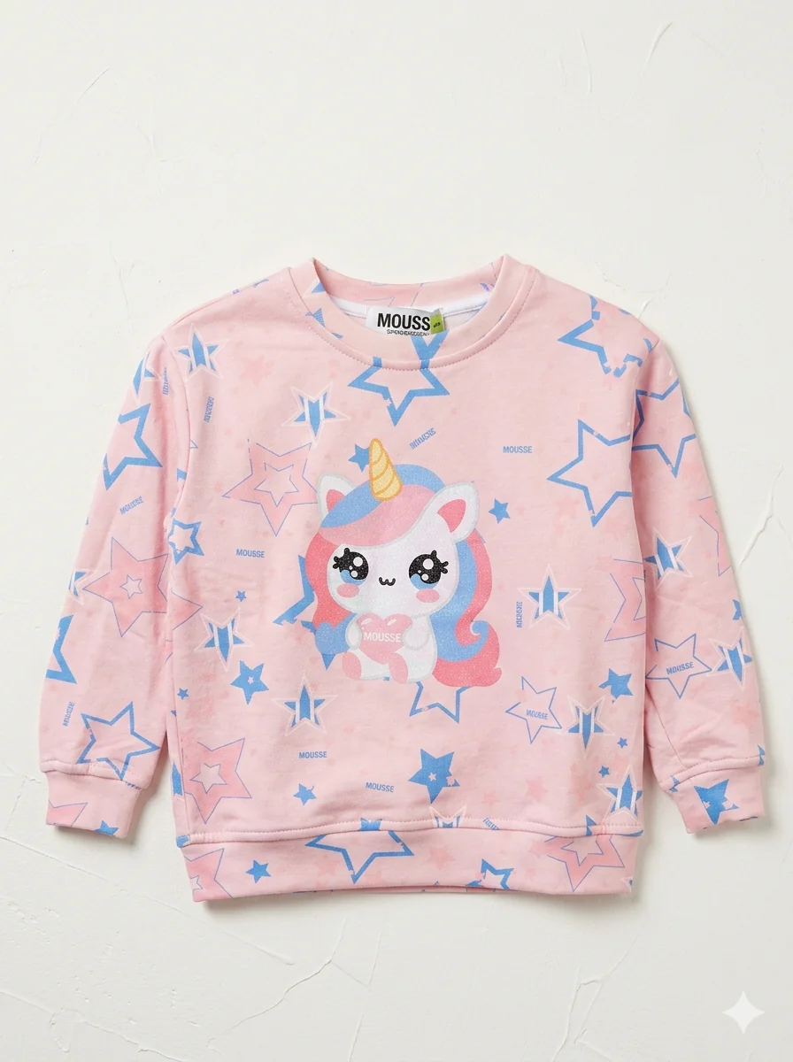 Felpa rosa Unicorn star - immagine 2